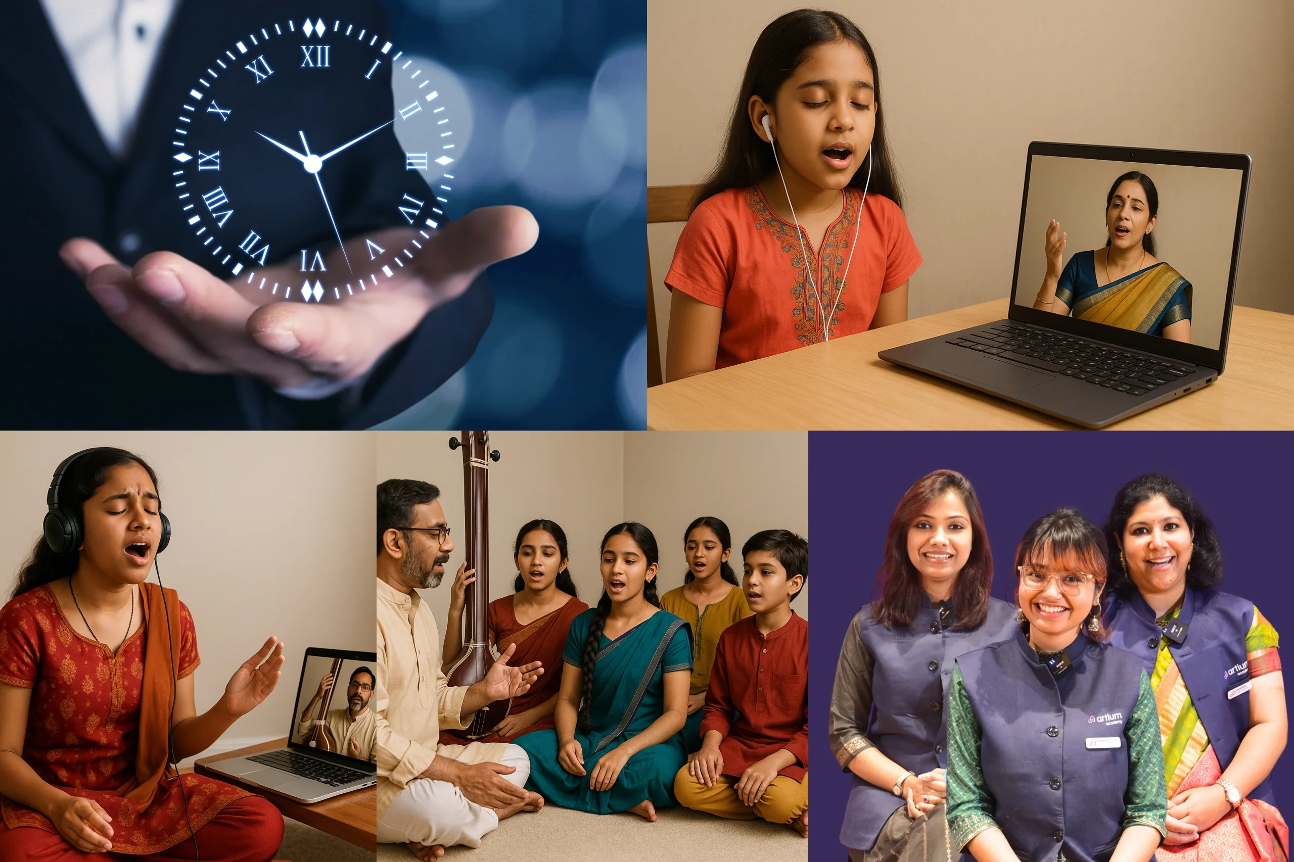 Students Learning Carnatic Music