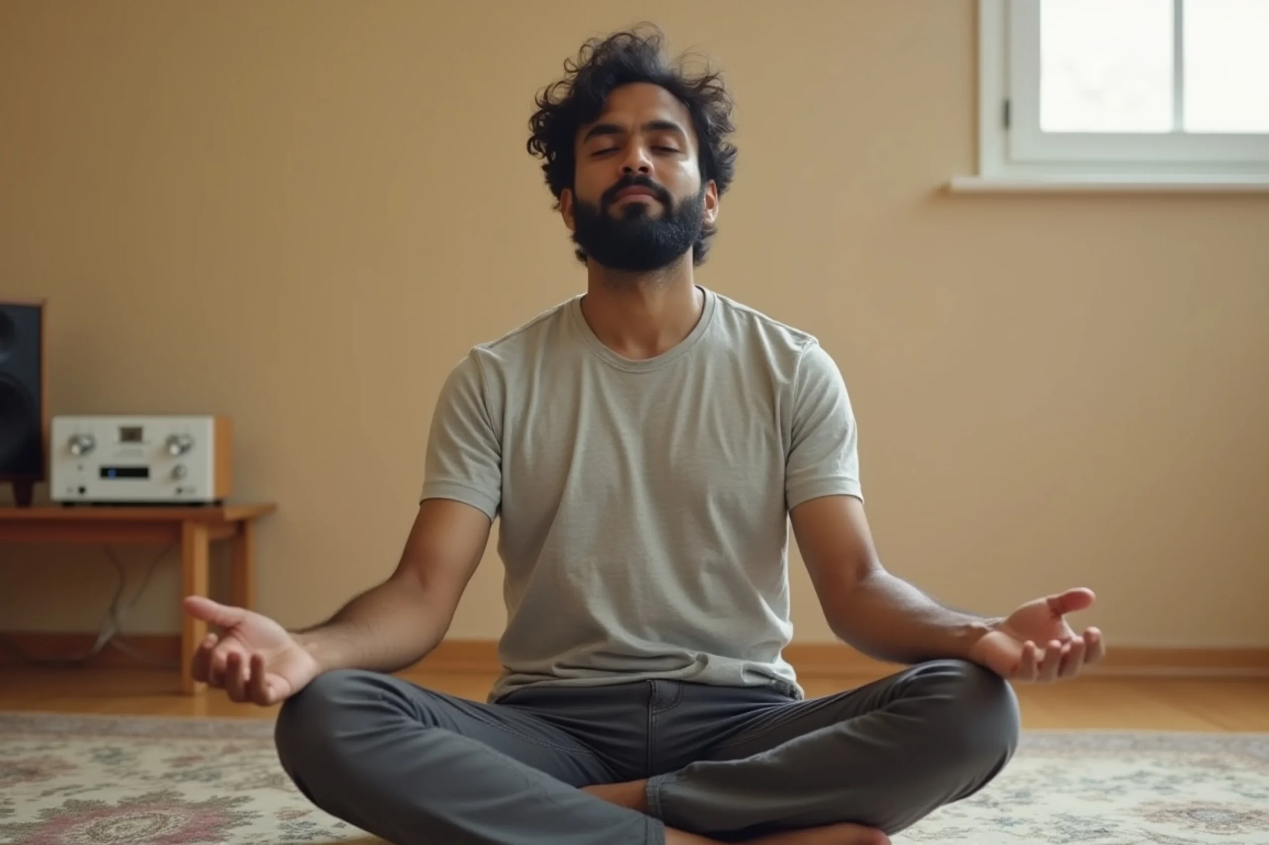 Young person in meditation