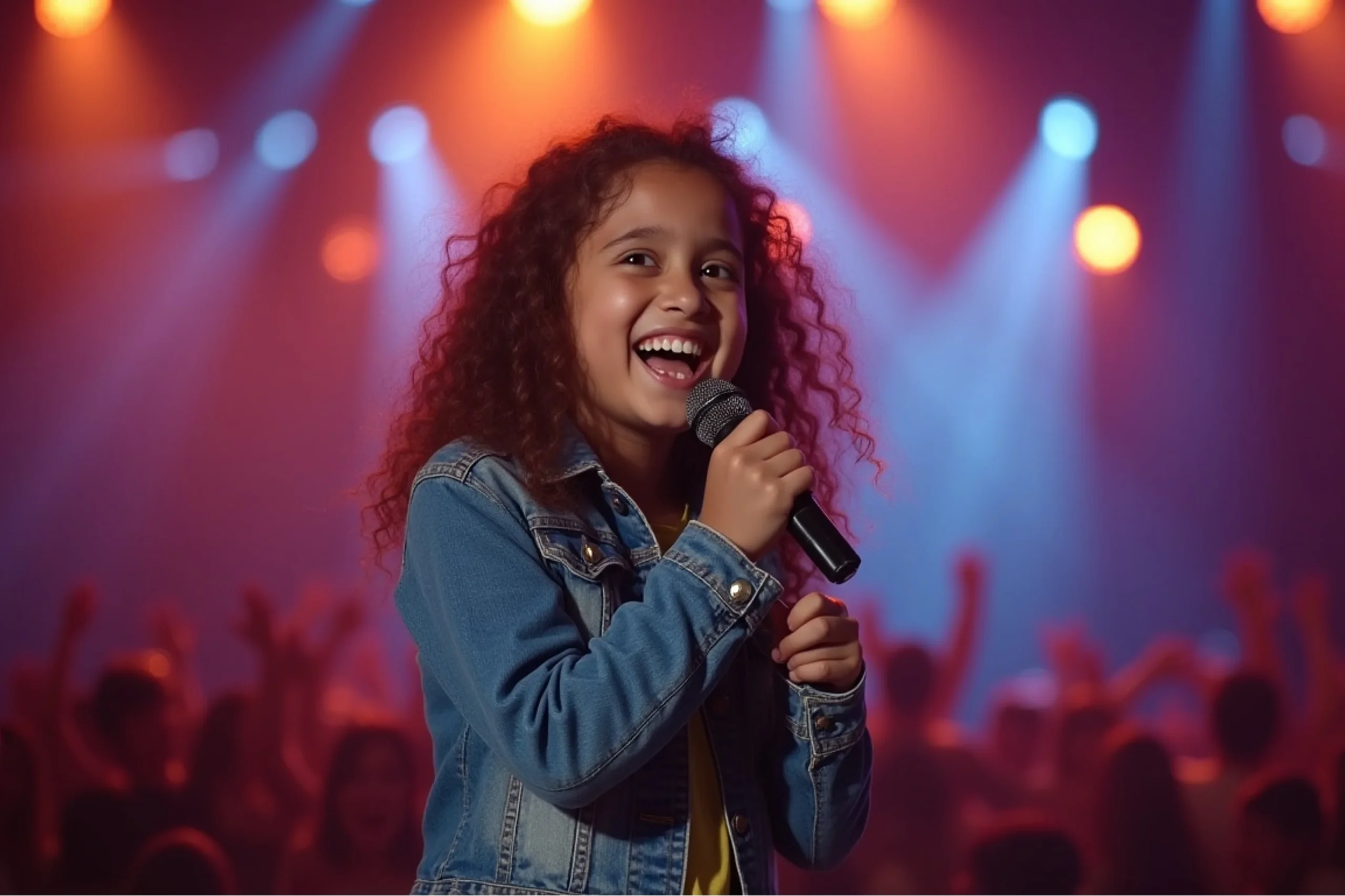 A girl singing song