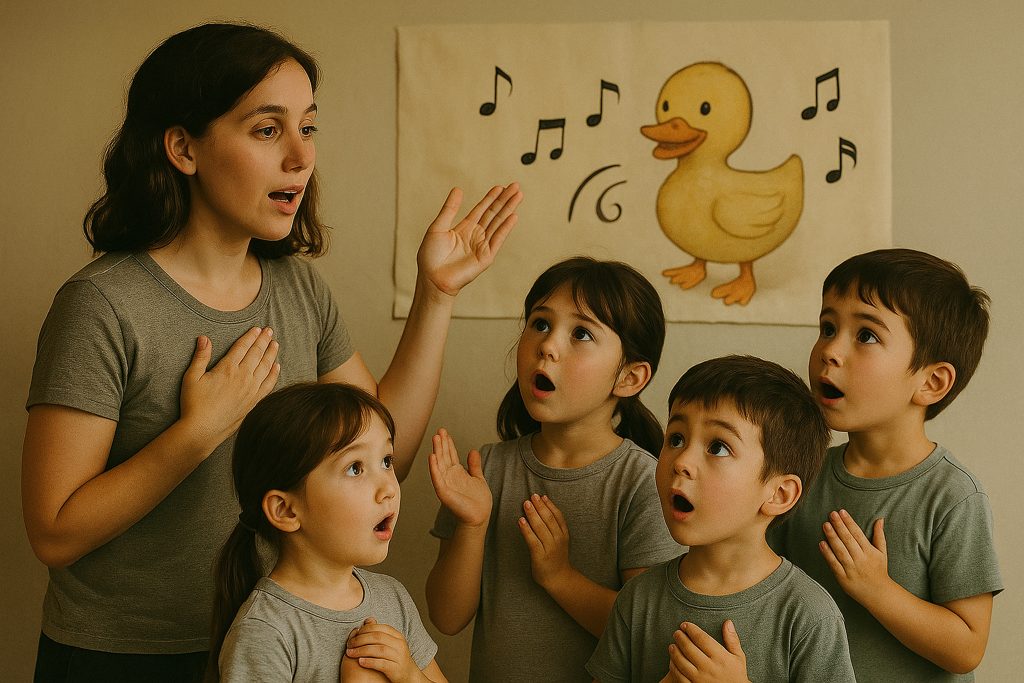 Kids learning music