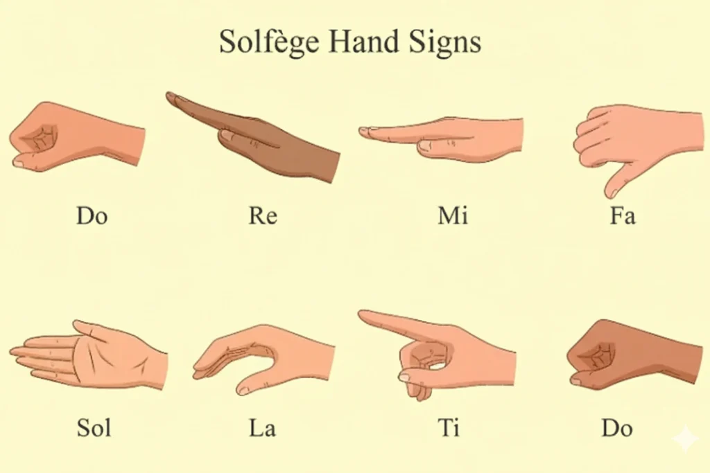 Solfege Visual Signs and Hand Gestures