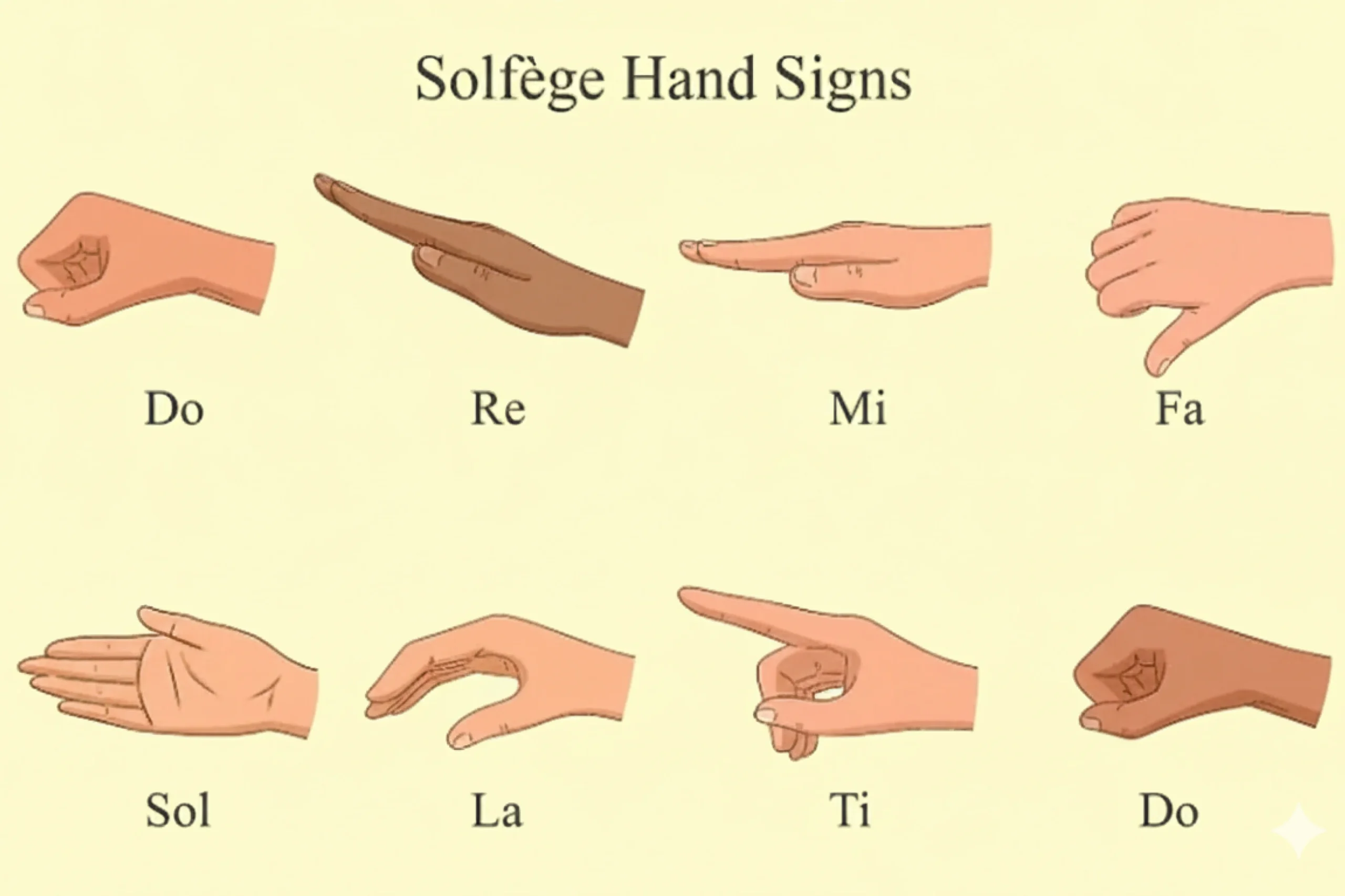 Solfege Visual Signs and Hand Gestures