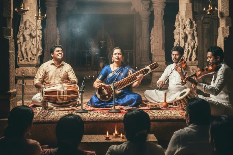 Carnatic Musicians Performing