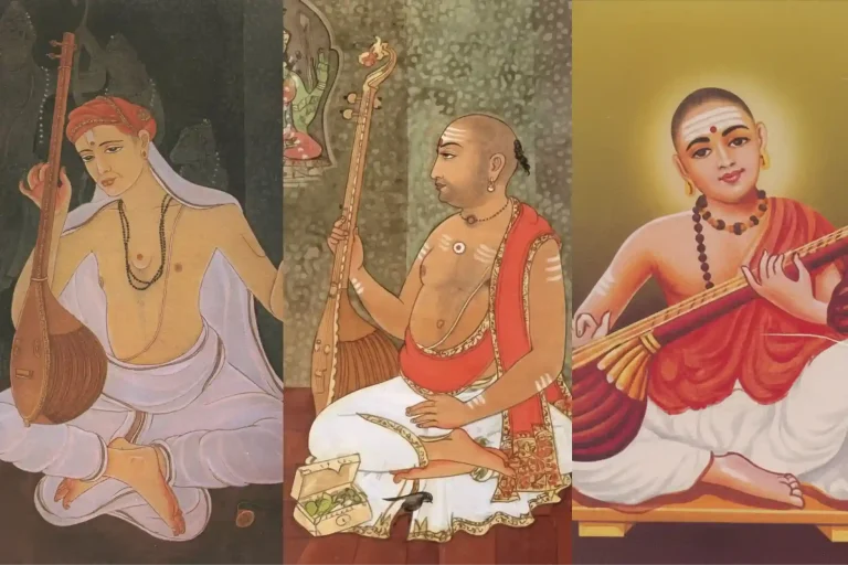 Tyagaraja, Muthuswami Dikshitar, and Syama Sastri