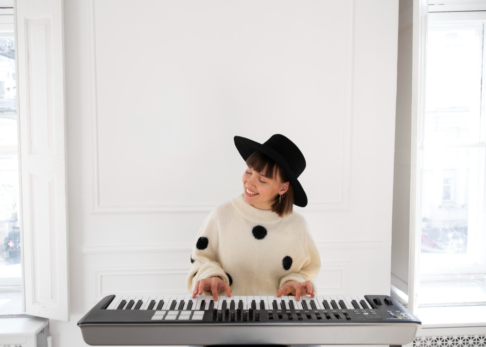 A Girl Learning Jazz Piano
