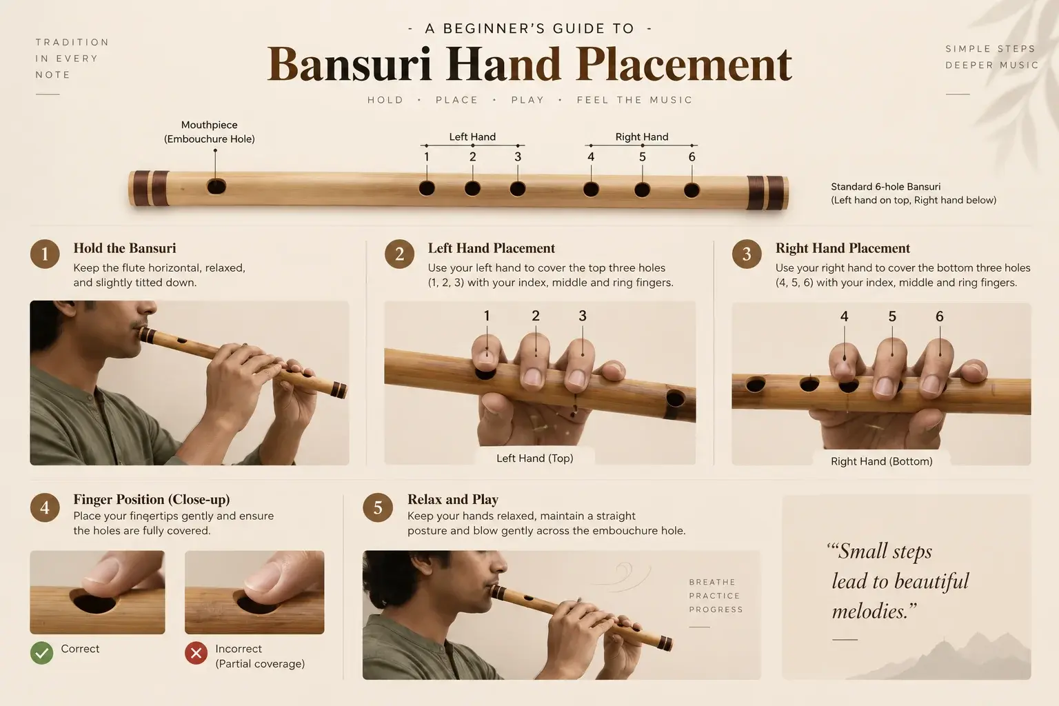 How To Hold A Bansuri Correctly
