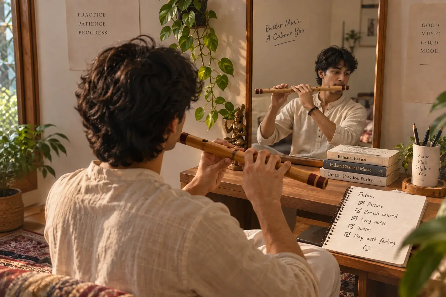 Playing Bansuri: Basic Beginner Techniques

