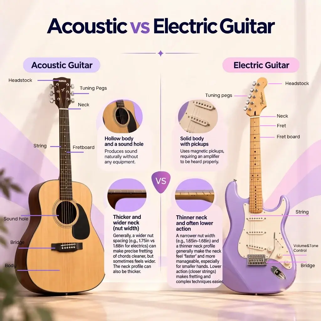 Acoustic Guitar Vs Electric Guitar