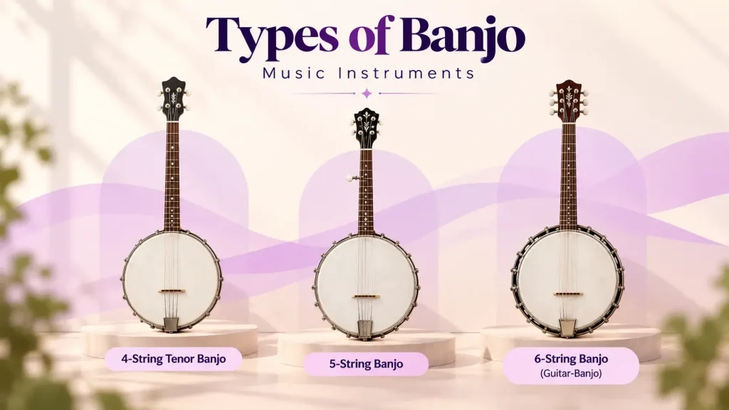 Types of Banjo Music Instruments
