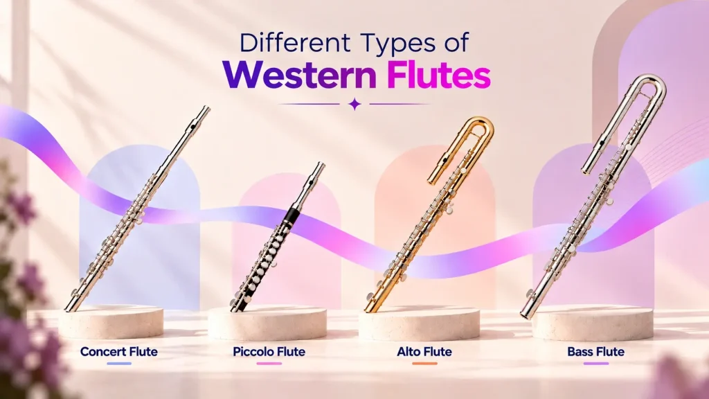 different types of flutes 